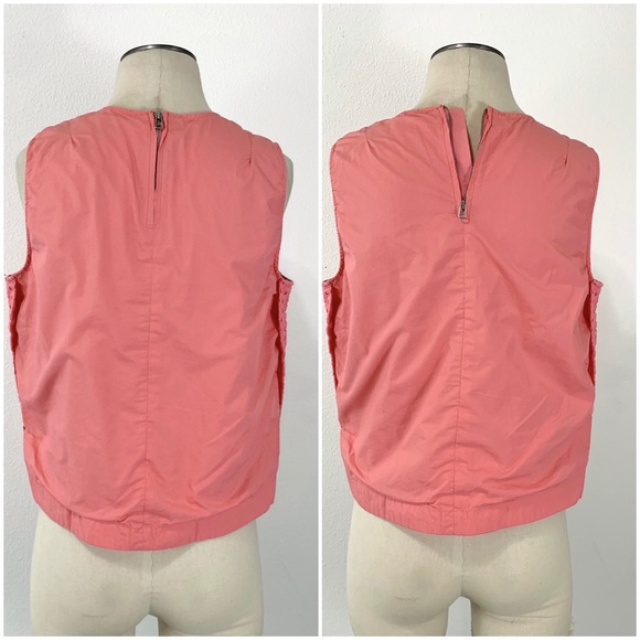 Gap- Pink Sleeveless Square Eyelet Top Large - Picture 5 of 6